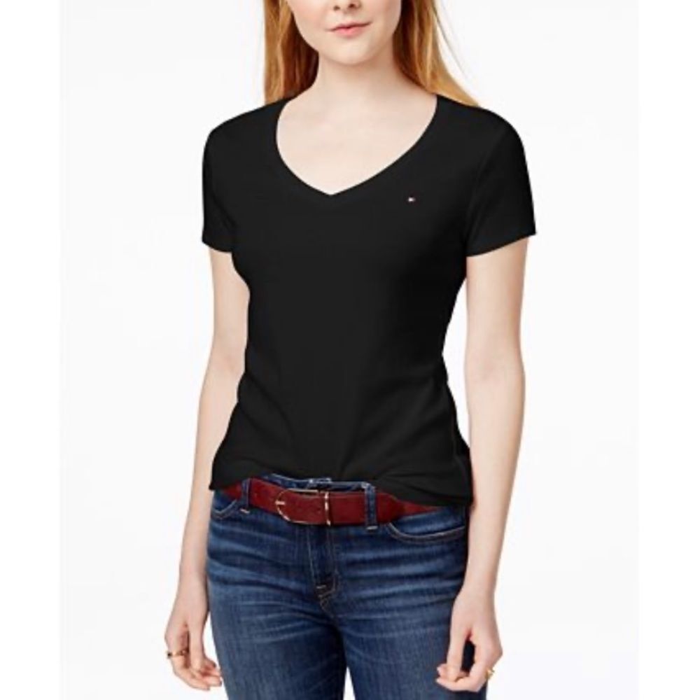 Tommy Hilfiger black v-neck shirt